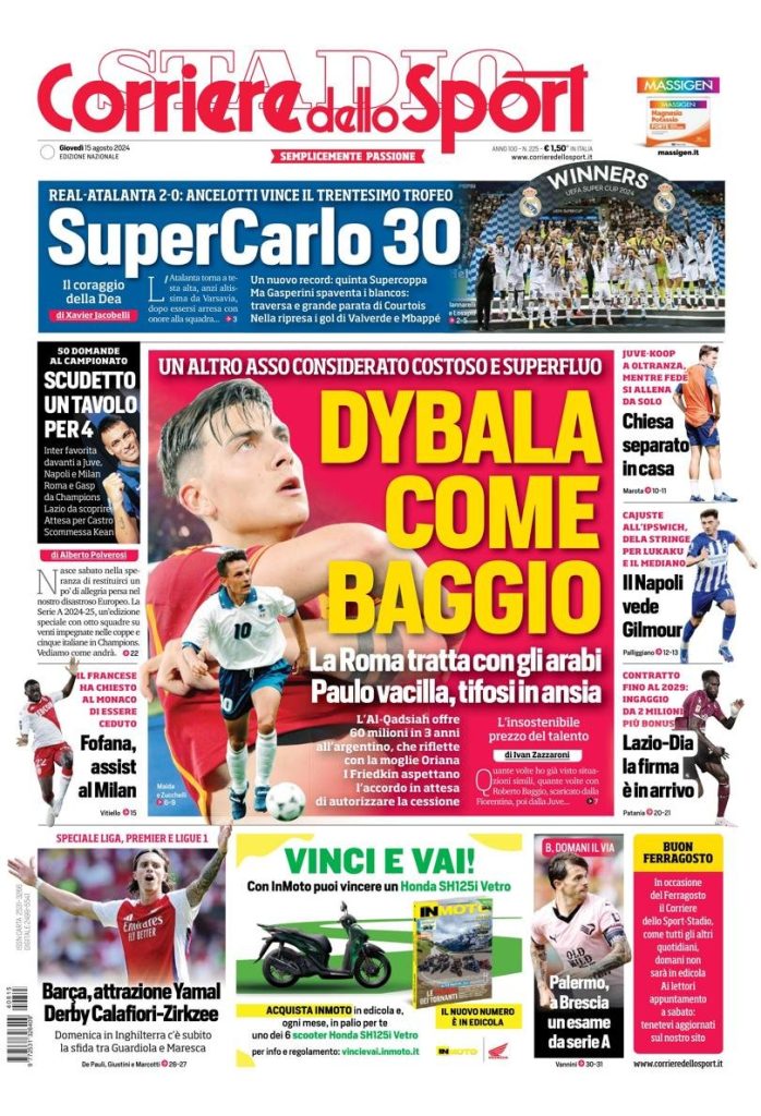 Le Prime Pagine Sportive Nazionali - 15 agosto 2024 28 corsport