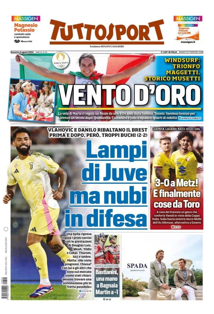 Le Prime Pagine Sportive Nazionali - 4 agosto 2024 27 ts