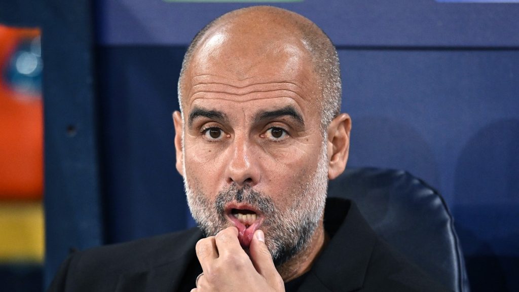 Guardiola soddisfatto dopo Manchester City Napoli: «L’anno scorso abbiamo iniziato con l’Inter ma non siamo riusciti a vincere. Le squadra di Conte...» 1 Guardiola