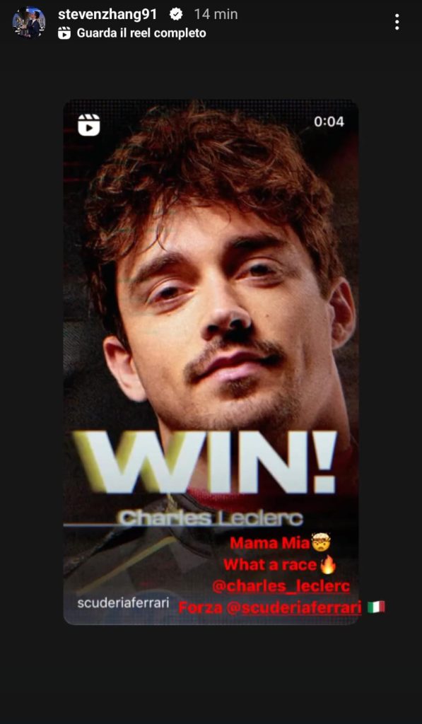 Zhang, QUANTO ENTUSIASMO! L'ex presidente dell'Inter si complimenta con Leclerc -FOTO- 27 WhatsApp Image 2024 09 01 at 17.24.47