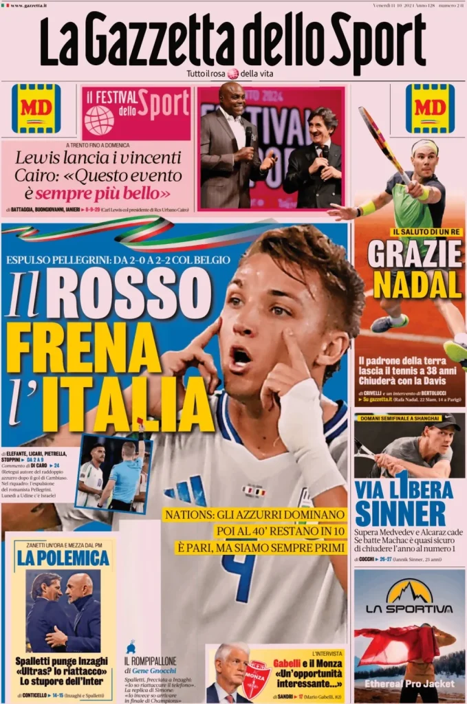 Le Prime Pagine Sportive Nazionali – 11 ottobre 2024 28 la gazzetta dello sport 051204002