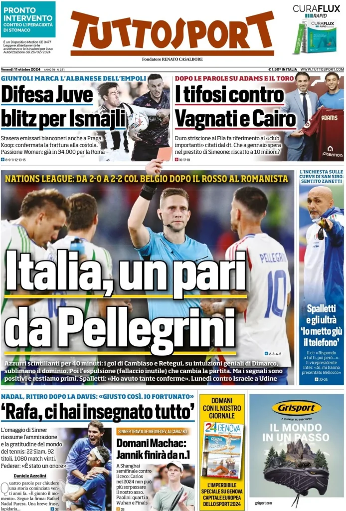 Le Prime Pagine Sportive Nazionali – 11 ottobre 2024 27 tuttosport 021206893