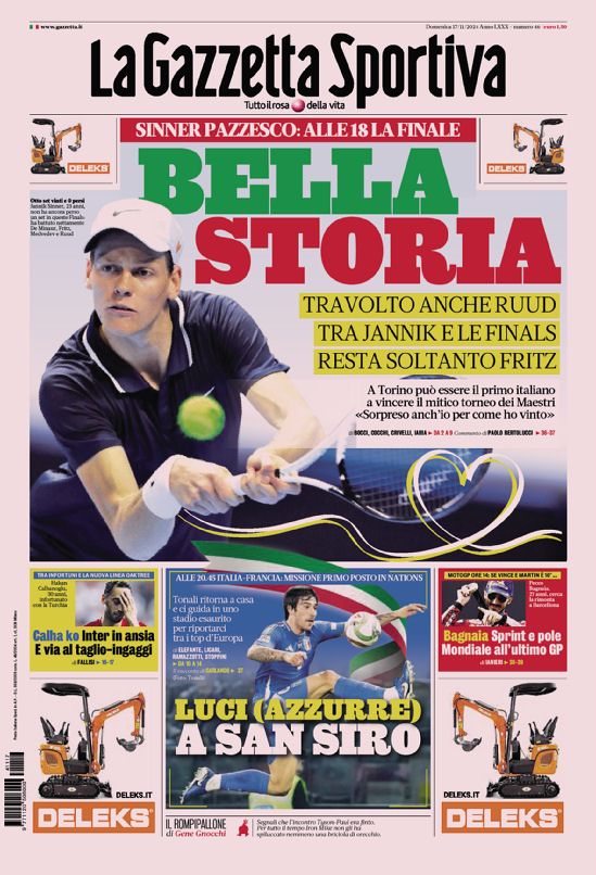 Le Prime Pagine Sportive Nazionali – 17 novembre 2024 27 Gci2OWTXAAAQE5p