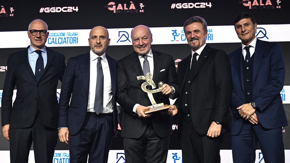 Inter premiata come miglior club della stagione 2023-2024: «Un premio al lavoro e alla passione» - VIDEO 26 Marotta Ausilio Zanetti