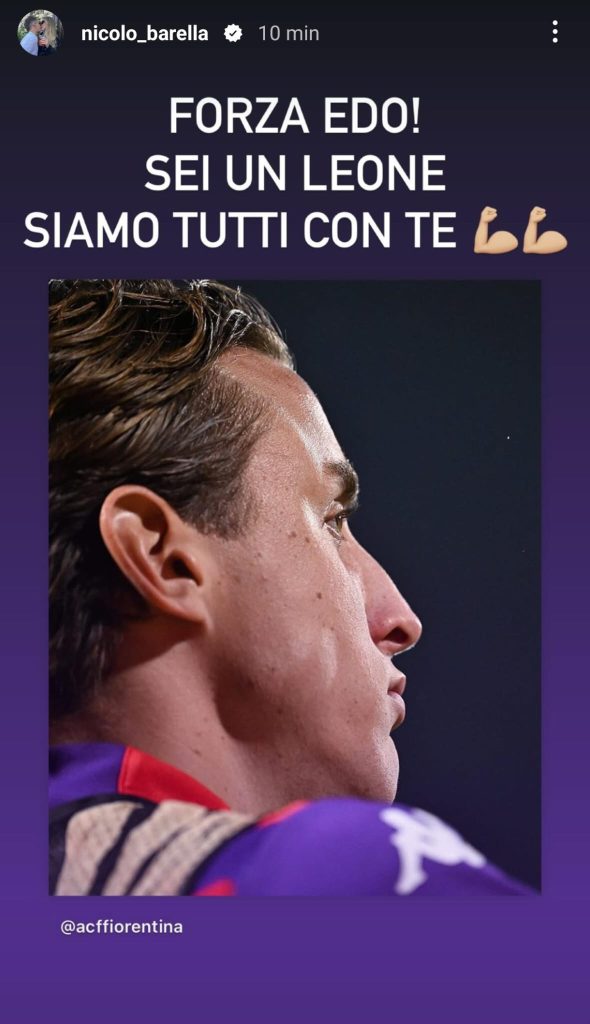 Barella e il toccante messaggio per Bove dopo Fiorentina Inter: il gesto del centrocampista 27 bove