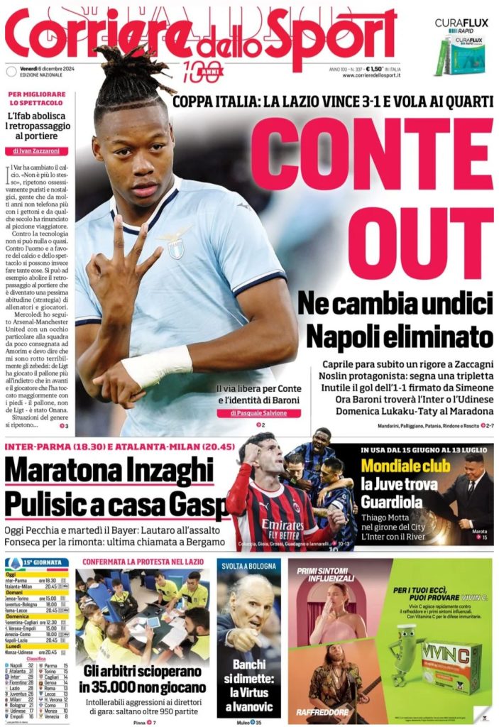 Le Prime Pagine Sportive Nazionali – 6 dicembre 2024 28 WhatsApp Image 2024 12 06 at 07.46.48
