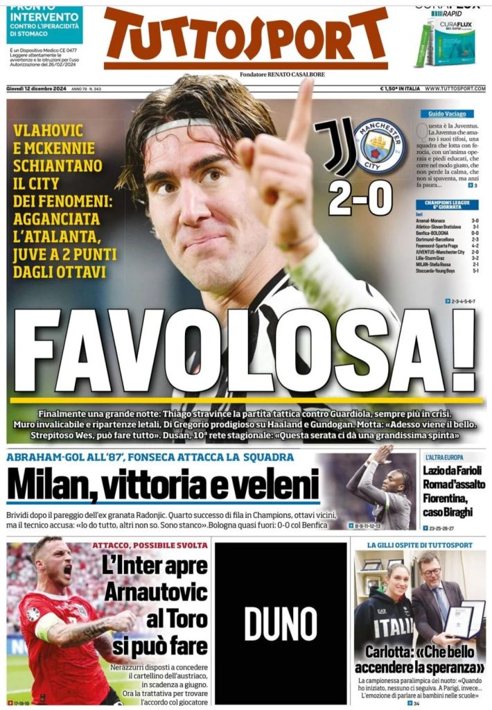 Le Prime Pagine Sportive Nazionali – 12 dicembre 2024 27 WhatsApp Image 2024 12 12 at 03.25.18