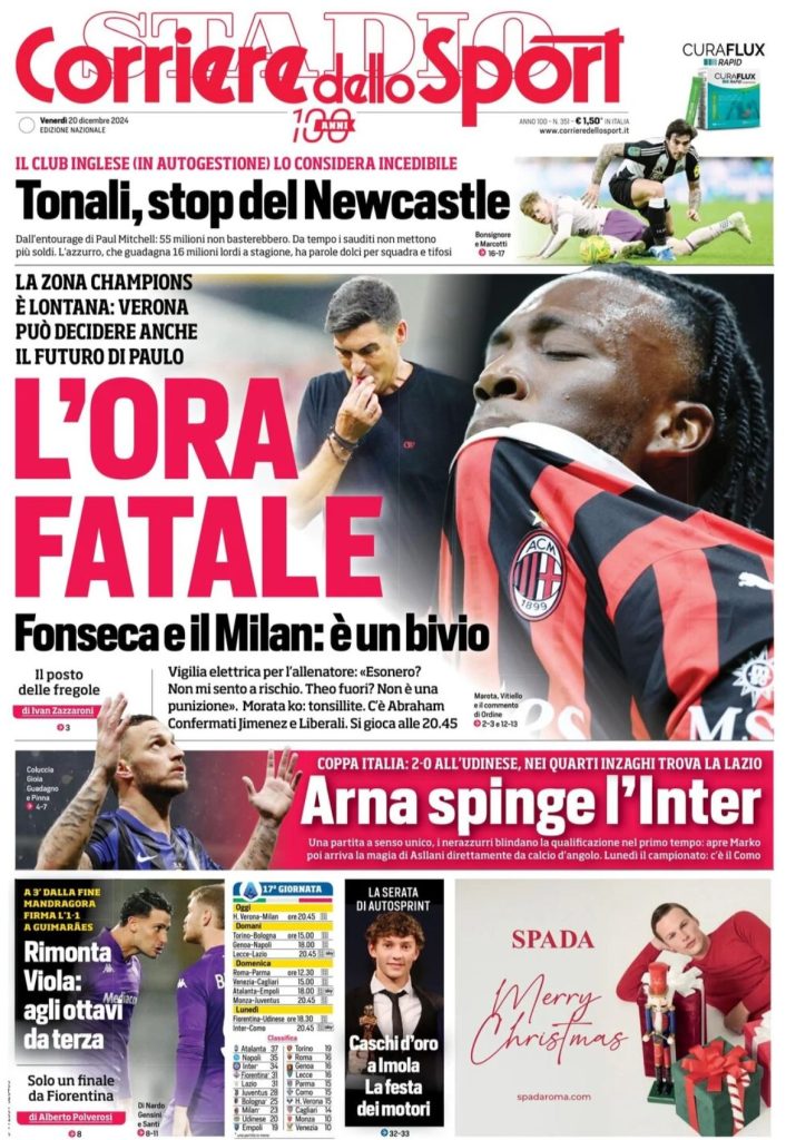 Le Prime Pagine Sportive Nazionali – 20 dicembre 2024 29 WhatsApp Image 2024 12 20 at 02.38.45