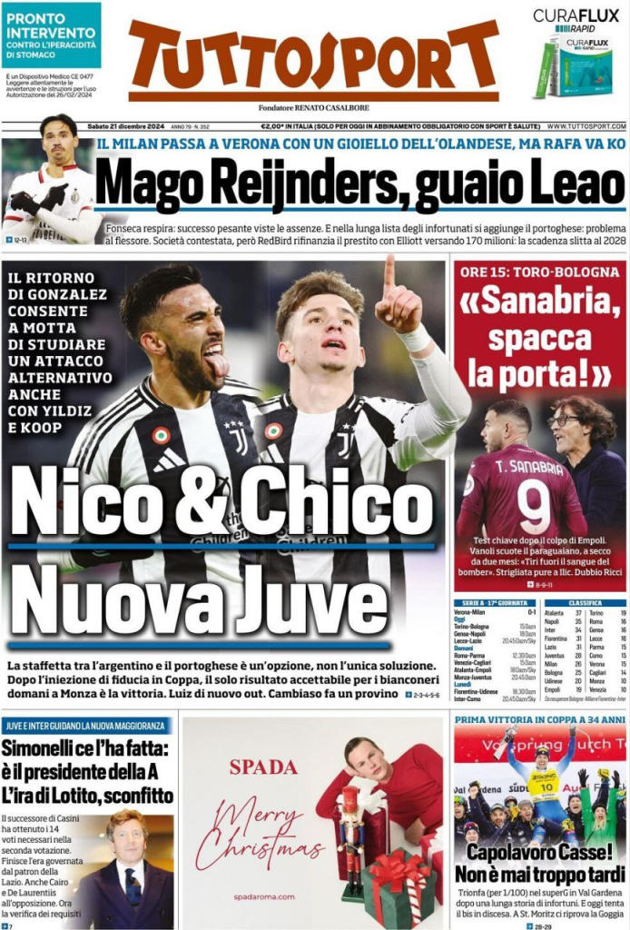 Le Prime Pagine Sportive Nazionali – 21 dicembre 2024 28 image 23