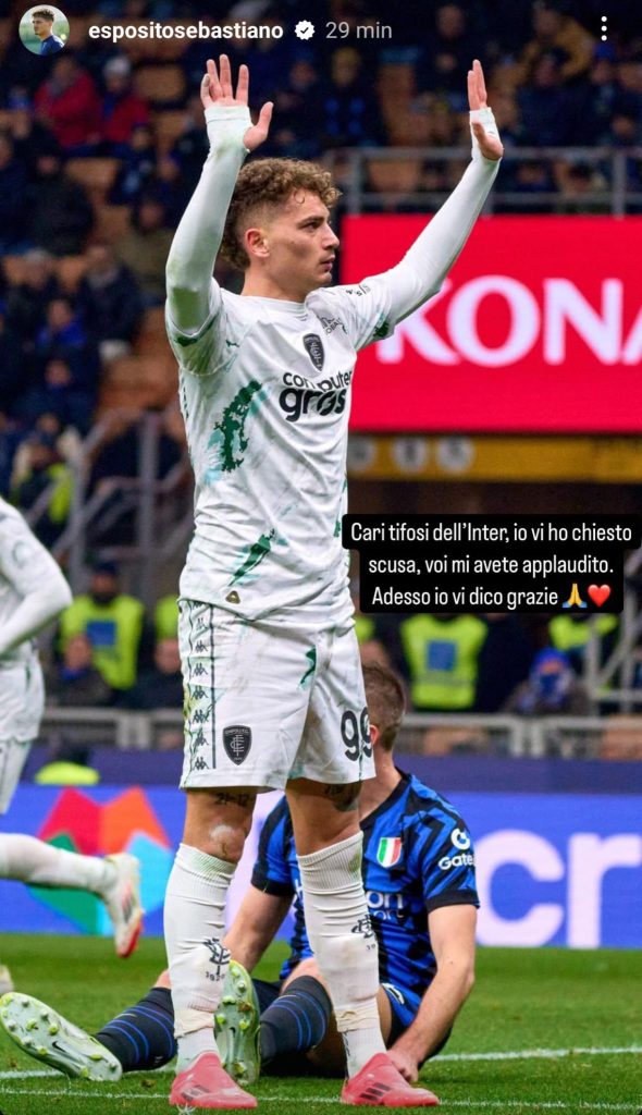 Sebastiano Esposito al miele dopo il gol fatto contro l'Inter: «Ho chiesto scusa e mi avete applaudito, adesso vi dico...» - FOTO 27 Immagine WhatsApp 2025 01 20 ore 17.05.00 fd8d644e