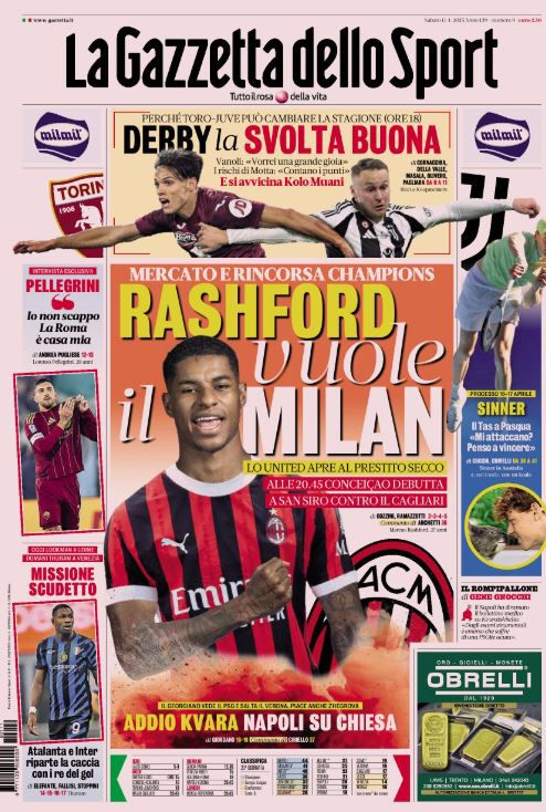 Le Prime Pagine Sportive Nazionali - 11 gennaio 2025 28 gazzetta dello sport 5