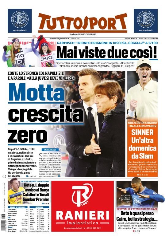 Prime Pagine Sportive Nazionali - 26 gennaio 2025 29 tuttosport 21