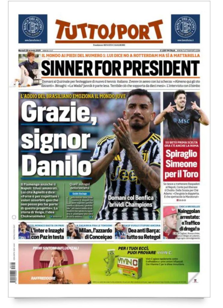 Prime Pagine Sportive Nazionali - 28 gennaio 2025 27 tuttosport 22