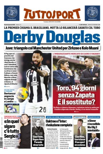 Prime Pagine Sportive Nazionali - 9 gennaio 2025 28 tuttosport 6