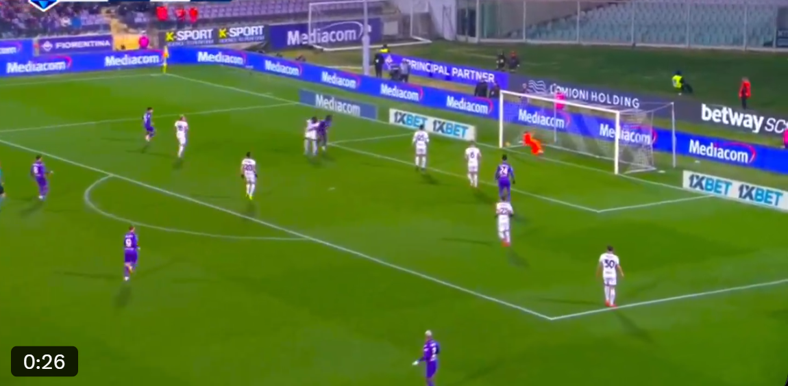Gol Kean, raddoppia Fiorentina Inter: dormita nerazzurra sul colpo di testa - VIDEO 26 Fiorentina Inter Kean