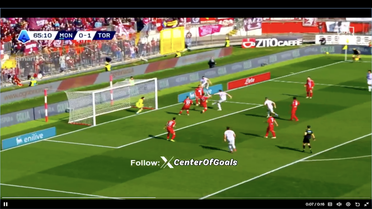 Gol Casadei, l'ex Inter firma il raddoppio in Monza Torino - VIDEO 26 Gol Casadei Monza Torino