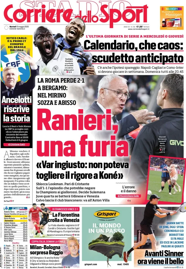 Le Prime Pagine Sportive Nazionali – 13 maggio 2025 29 corriere dello sport 070953079