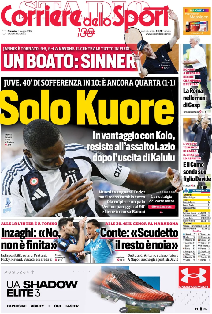 Le Prime Pagine Sportive Nazionali – 11 maggio 2025 27 corriere dello sport 072842662