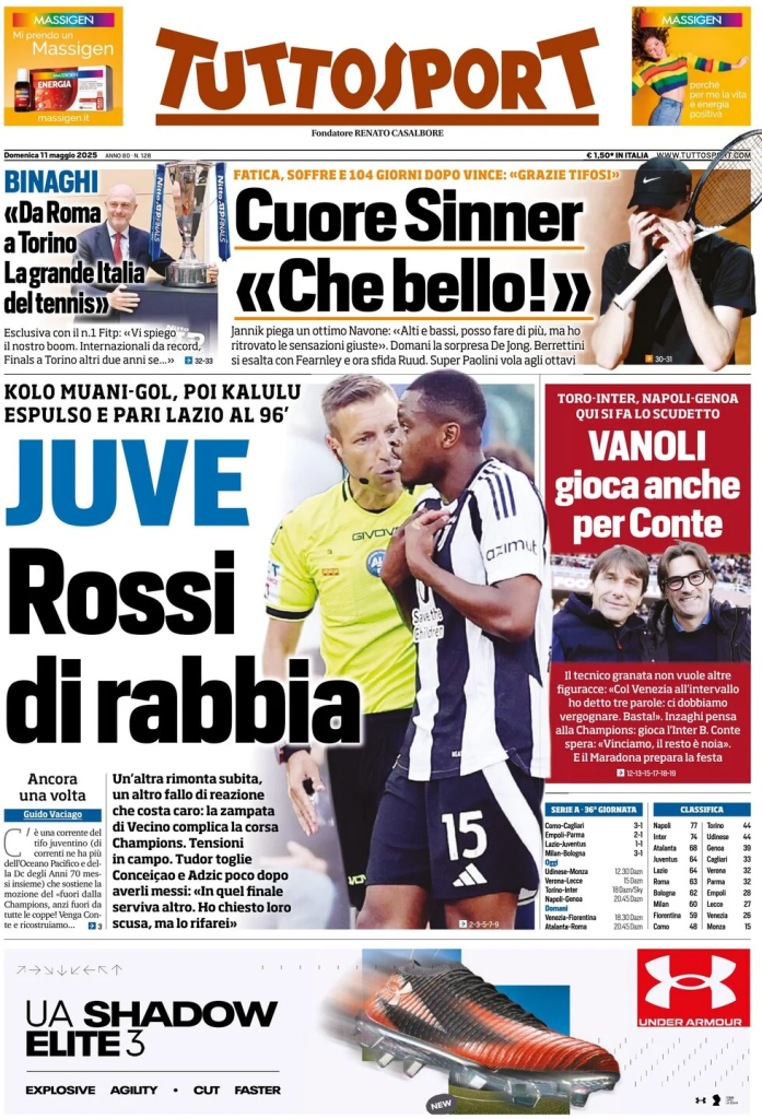 Le Prime Pagine Sportive Nazionali – 11 maggio 2025 29 tuttosport 021205690