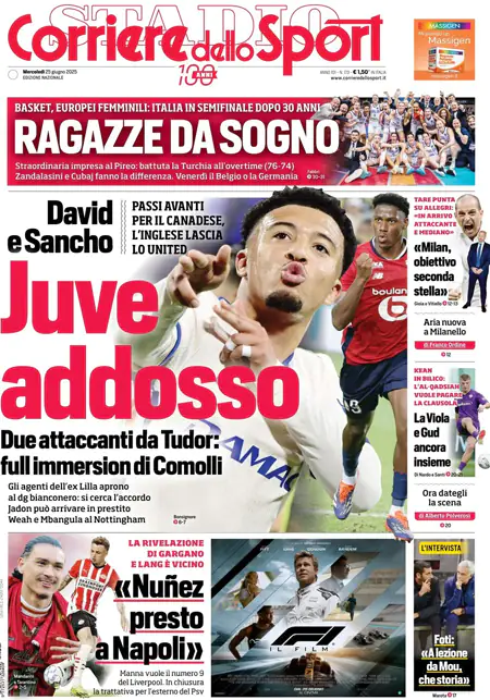 Le Prime Pagine Sportive Nazionali – 25 giugno 2025 28 1750828217 59 corriere dello sport