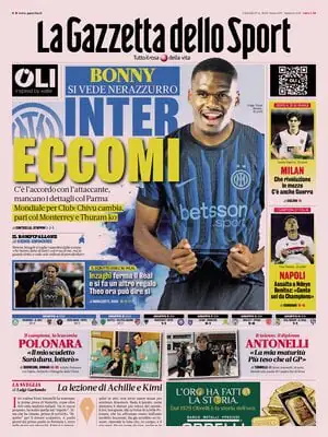 Prime Pagine Sportive Nazionali – 19 giugno 2025 29 la gazzetta dello sport 062955225