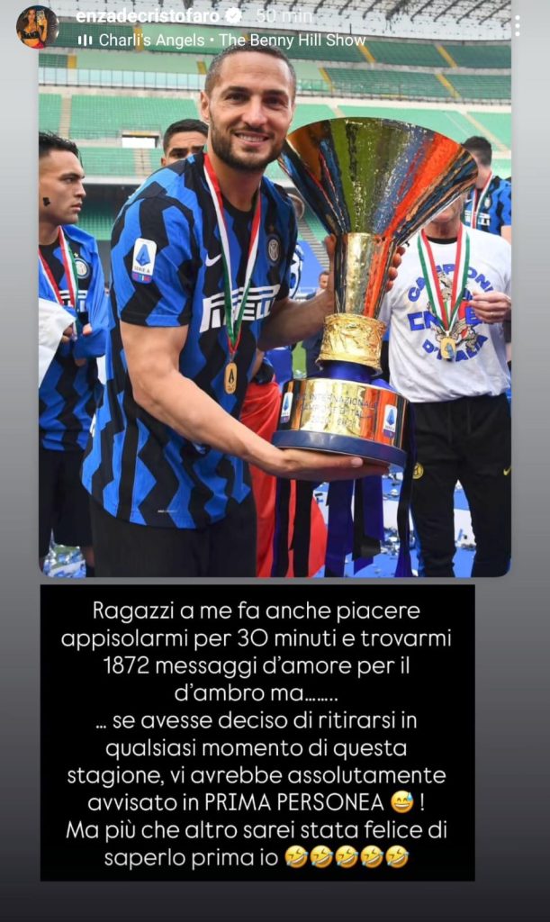 D'Ambrosio si ritira? La moglie dell'ex Inter, Enza De Cristofaro, smentisce tutto con ironia: il messaggio social - FOTO 27 WhatsApp Image 2025 07 24 at 16.48.55