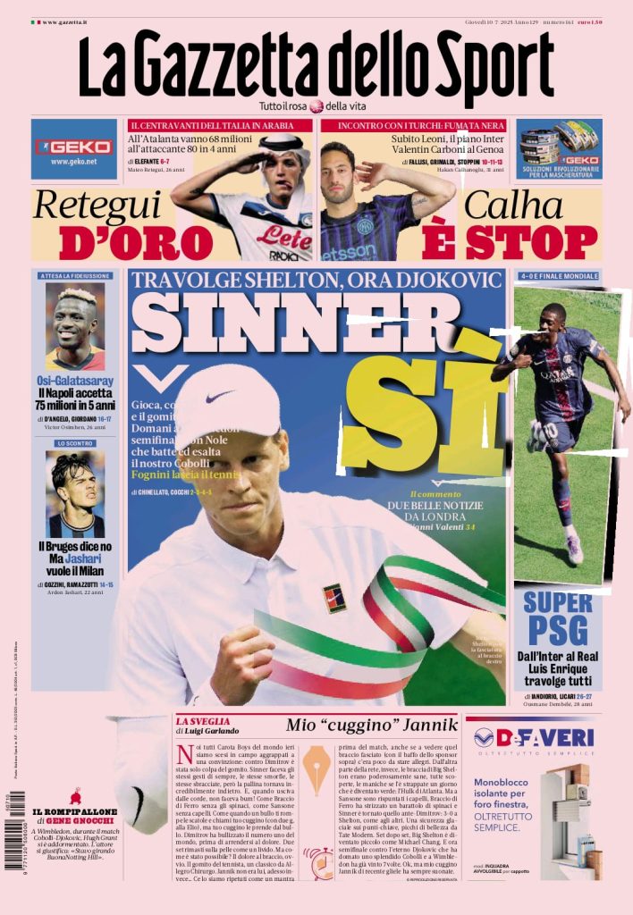 gazzetta 10 luglio 25