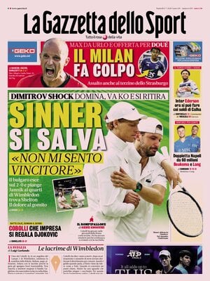 Le Prime Pagine Sportive Nazionali – 8 luglio 2025 27 la gazzetta dello sport 070843016