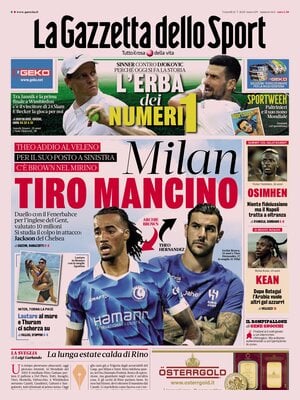 Le prime pagine sportive nazionali – 11 luglio 2025 29 la gazzetta dello sport 074022696
