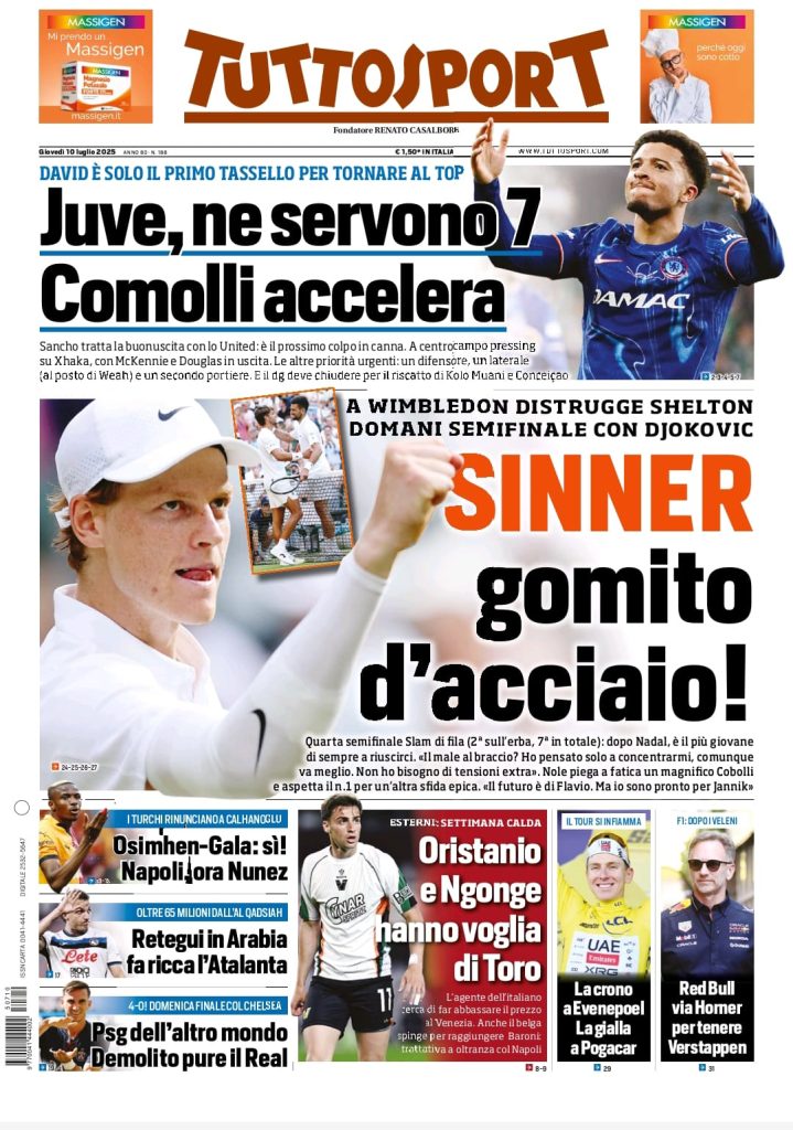 tuttosport 10 luglio 25
