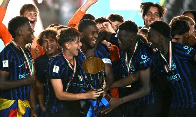 Inter Primavera festeggiamenti Supercoppa