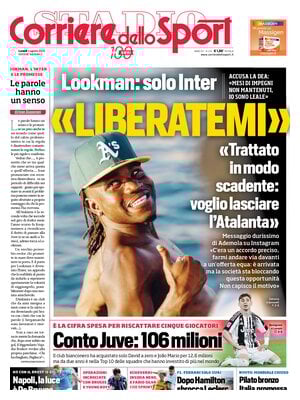 Le prime pagine sportive nazionali – 4 agosto 2025 28 corriere dello sport 073849986