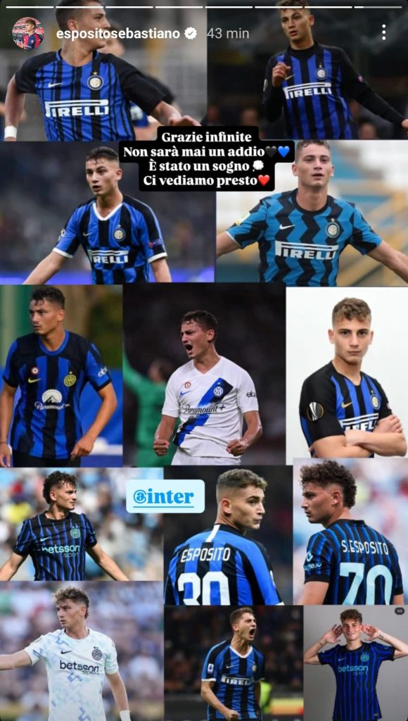 Sebastiano Esposito Inter, il saluto dell'ex attaccante nerazzurro al Club dopo il trasferimento: «Non sarà mai un addio!» - FOTO 27 esposito