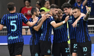 esultanza Inter gol Bastoni Torino