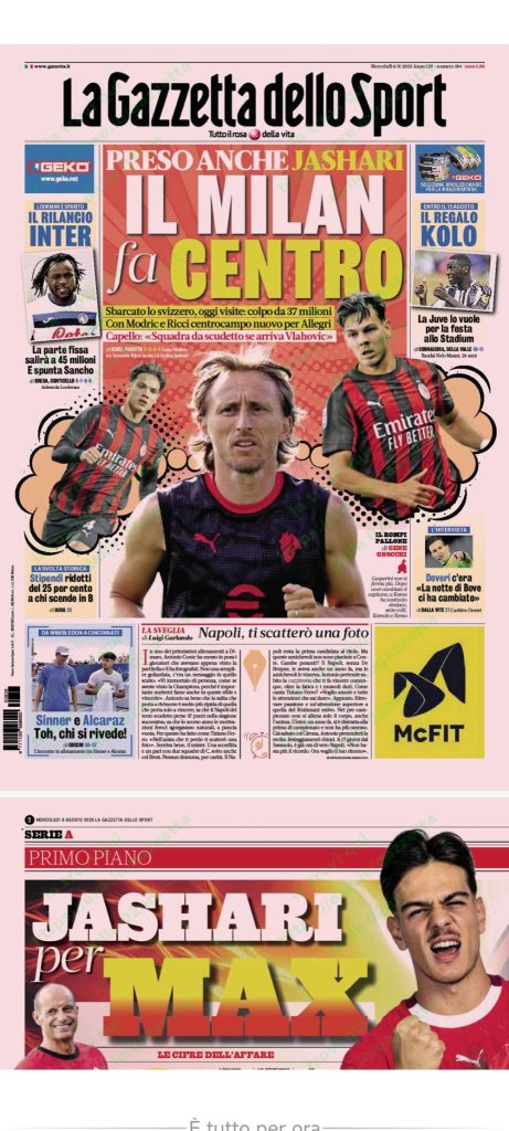 gazzetta 6 agosto