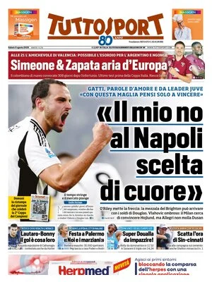Le Prime Pagine Sportive Nazionali – 9 agosto 2025 28 tuttosport 021202638