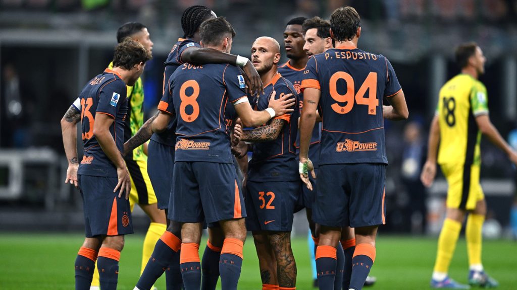 Esultanza gol Dimarco Inter Sassuolo