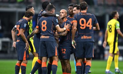 Esultanza gol Dimarco Inter Sassuolo