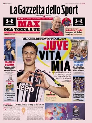Le Prime Pagine Sportive Nazionali – 4 settembre 2025 29 la gazzetta dello sport 063806893