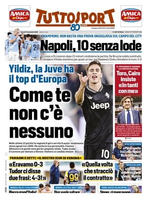 Le Prime Pagine Sportive Nazionali – 19 settembre 2025 27 tuttosport 021203641
