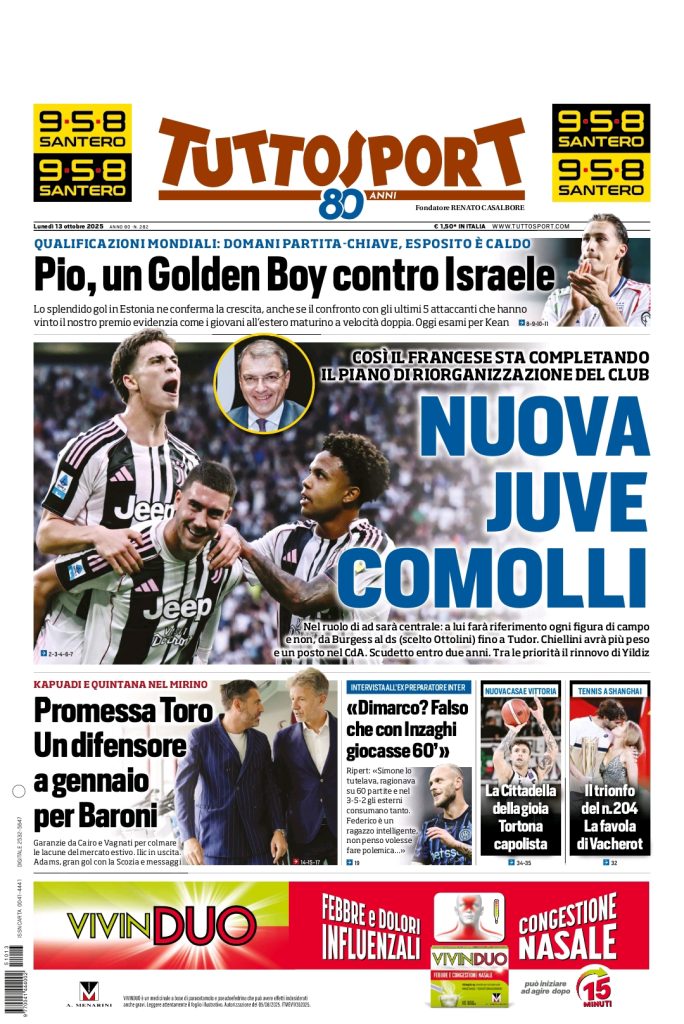 Le Prime Pagine Sportive Nazionali – 13 ottobre 2025 27 1000144012