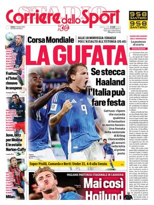 Le Prime Pagine Sportive Nazionali – 11 ottobre 2025 28 image 1