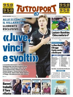 Le Prime Pagine Sportive Nazionali – 1 ottobre 2025 29 tuttosport 0212030iv