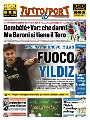 Le Prime Pagine Sportive Nazionali – 5 ottobre 2025 29 tuttosport 021203icw