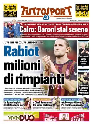 Le Prime Pagine Sportive Nazionali – 3 ottobre 2025 27 tuttosport 021204rmo