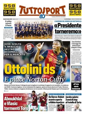 Le Prime Pagine Sportive Nazionali – 9 ottobre 2025 29 tuttosport 021205u6l