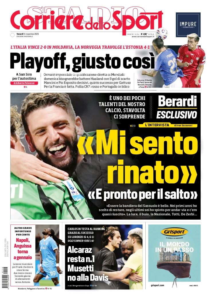Le Prime Pagine Sportive Nazionali – 14 novembre 2025 27 1000157184