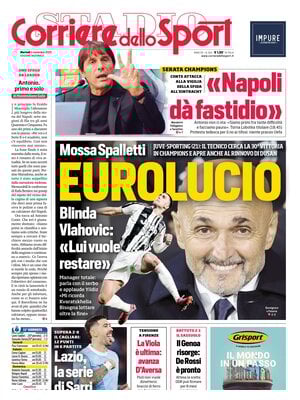 Le Prime Pagine Sportive Nazionali – 4 novembre 2025 28 corriere dello sport 0212092wz