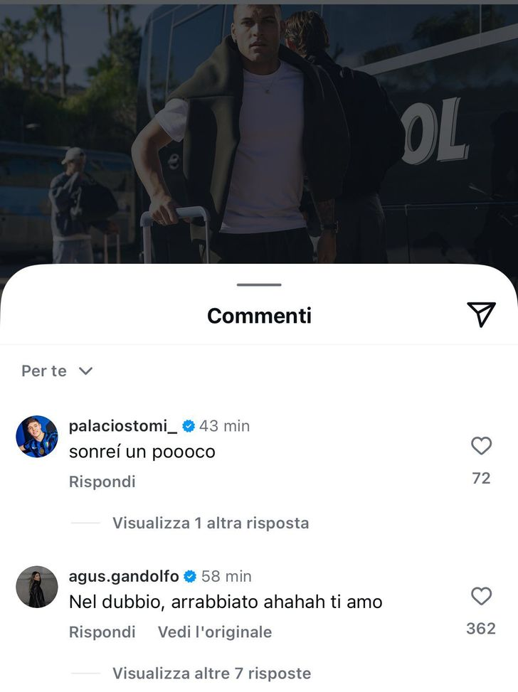 Lautaro, il simpatico siparietto social col connazionale Palacios: interviene anche la moglie Agustina! - FOTO 27 image 17