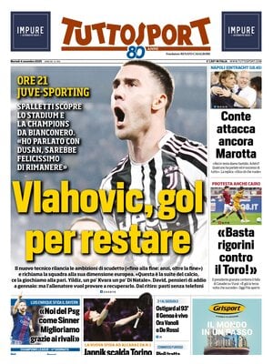 Le Prime Pagine Sportive Nazionali – 4 novembre 2025 27 tuttosport 0212048wk